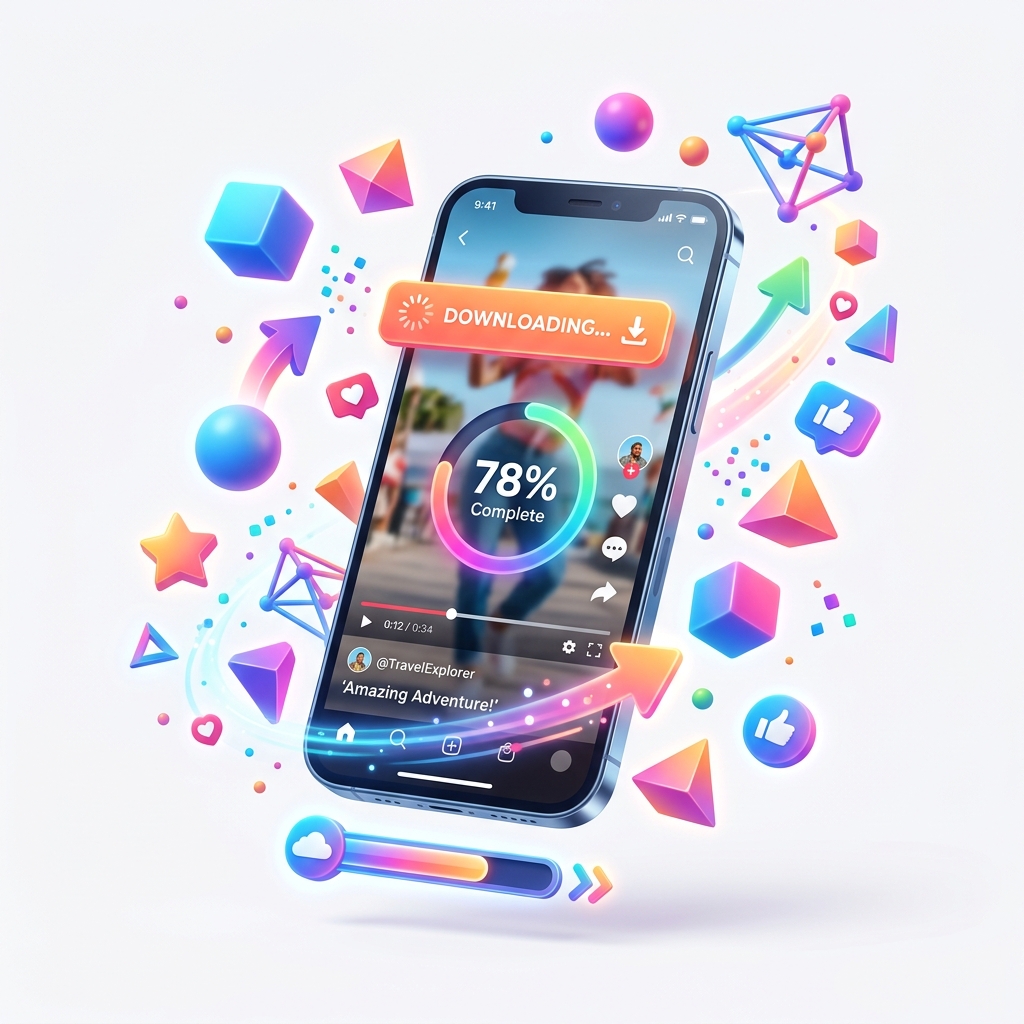 ssstiktok Mobile Download Illustration